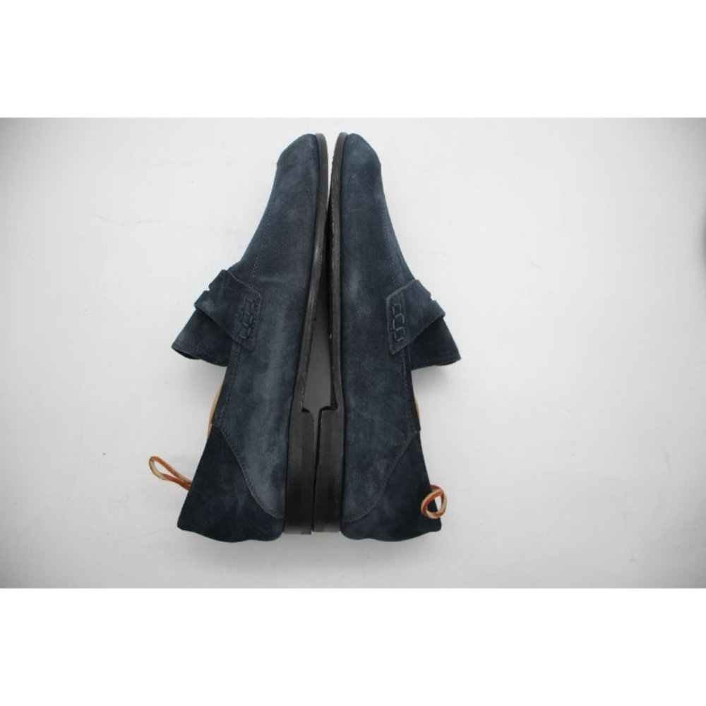 Harrys of London Tassel Loafer Men's Size 42 US 8 Navy Suede Made In Italy - Picture 10 of 13
